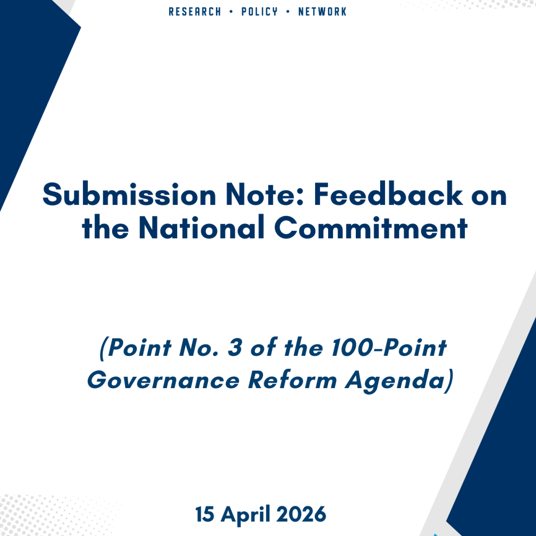 Submission Note: Feedback on the National Commitment