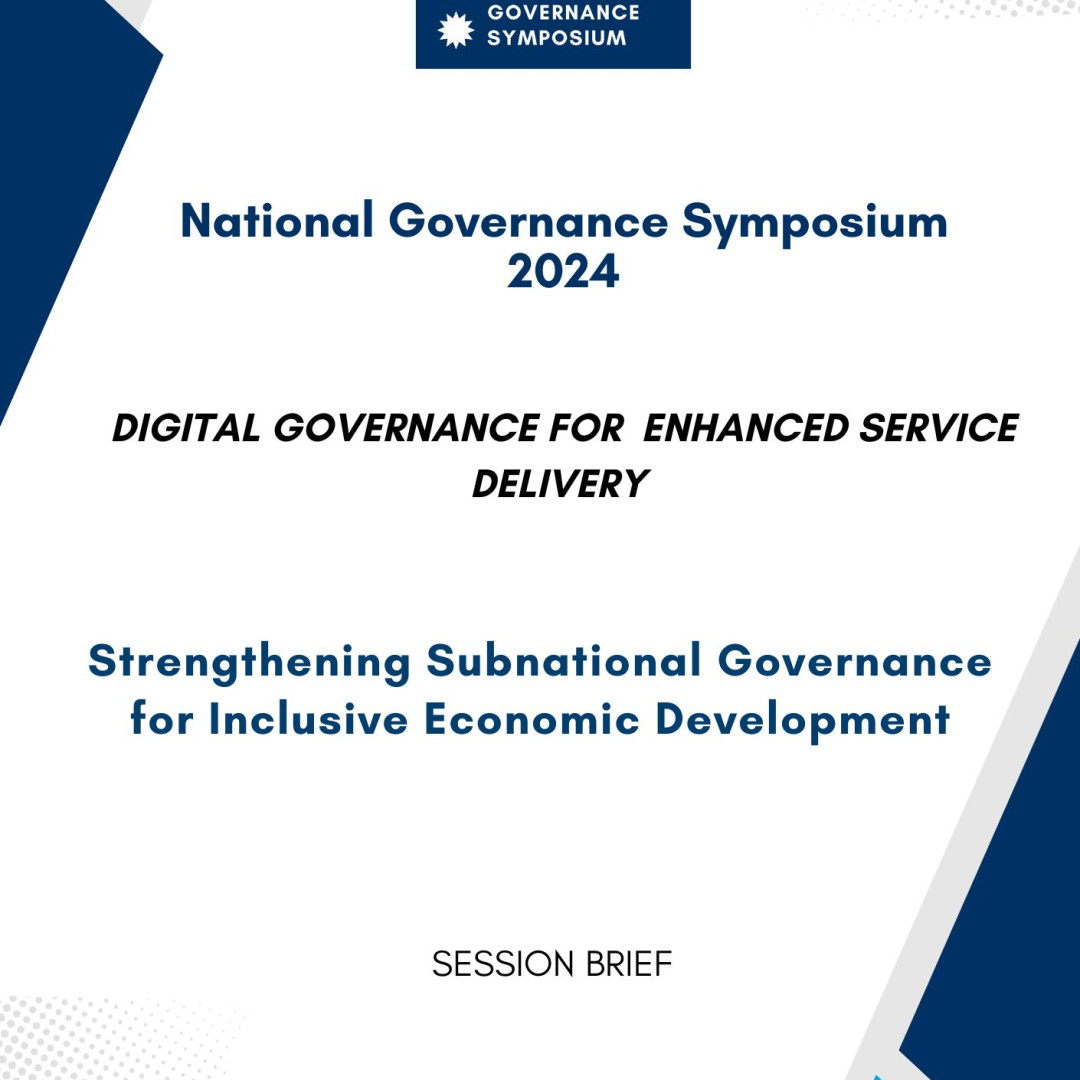 DIGITAL GOVERNANCE FOR  ENHANCED SERVICE DELIVERY
