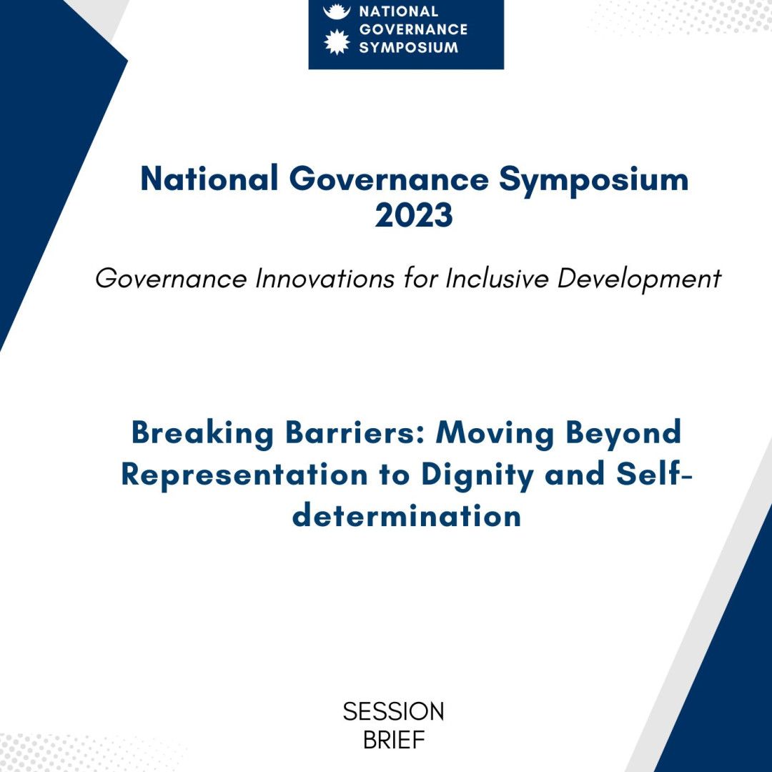 Breaking Barriers: Moving Beyond Representation to Dignity and Self-determination