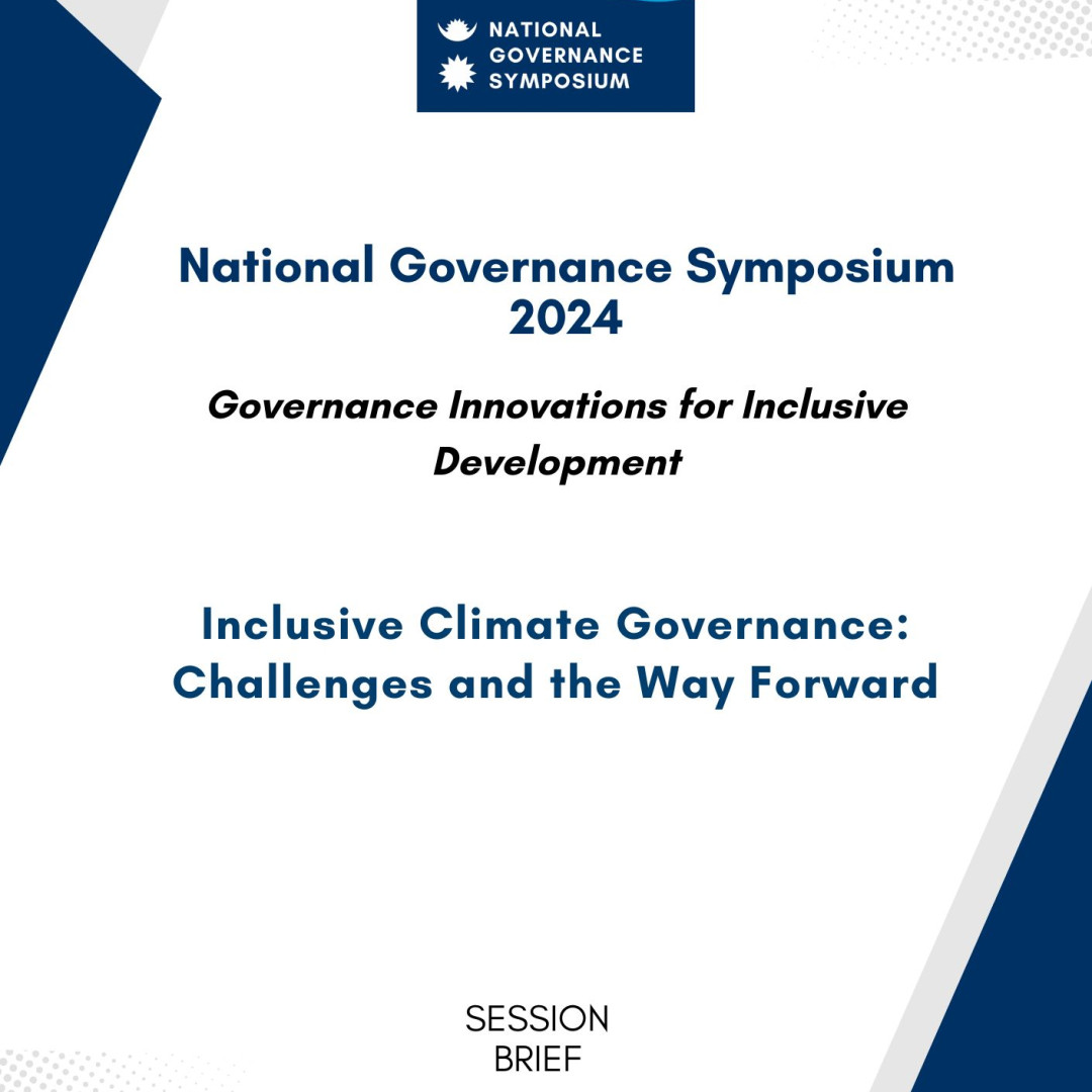 Inclusive Climate Governance Challenges and the Way Forward