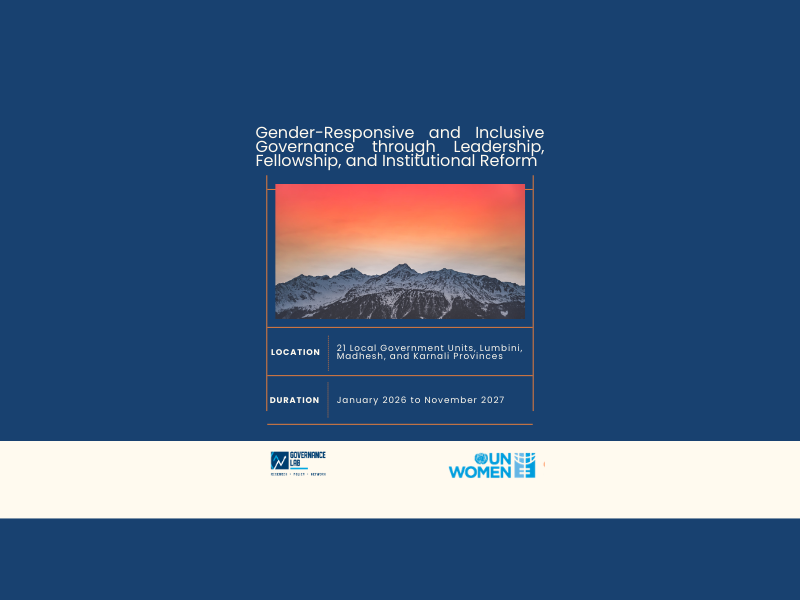 Gender-Responsive and Inclusive Governance through Leadership, Fellowship, and Institutional Reform